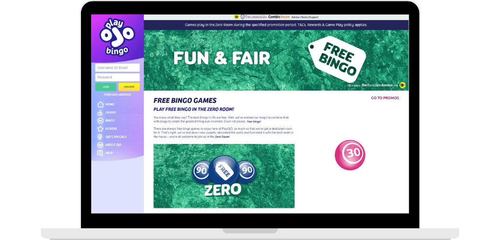 free bingo site playojo