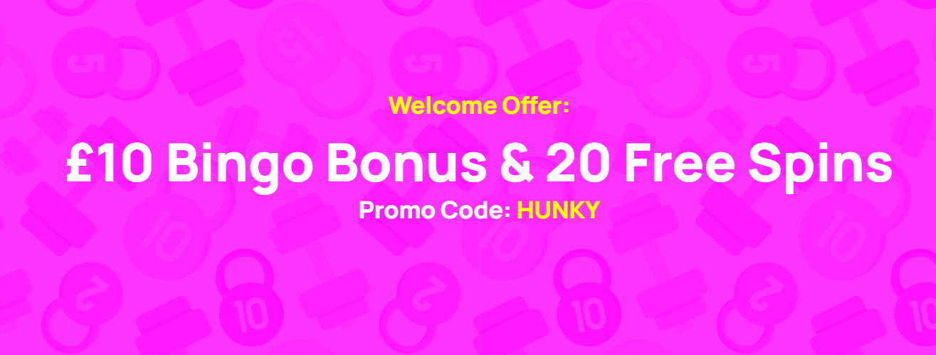 hunky bingo welcome offer