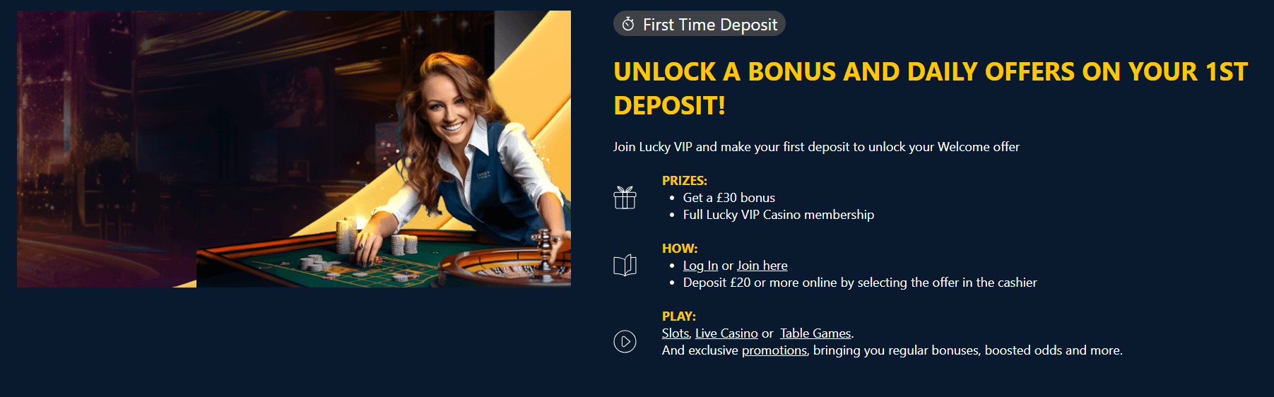 lucky vip casino welcome bonus