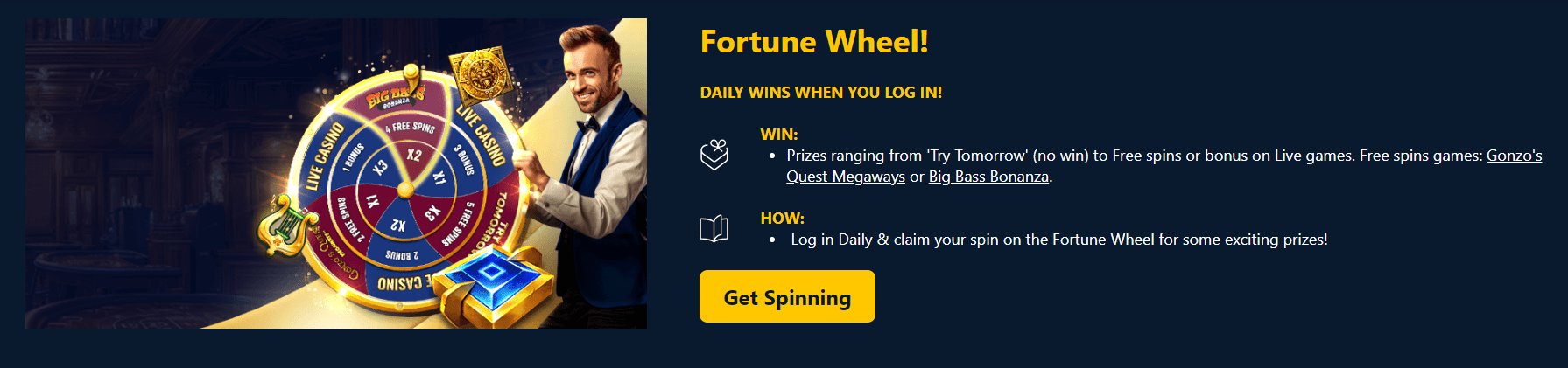 lucky vip fortune wheel promotion