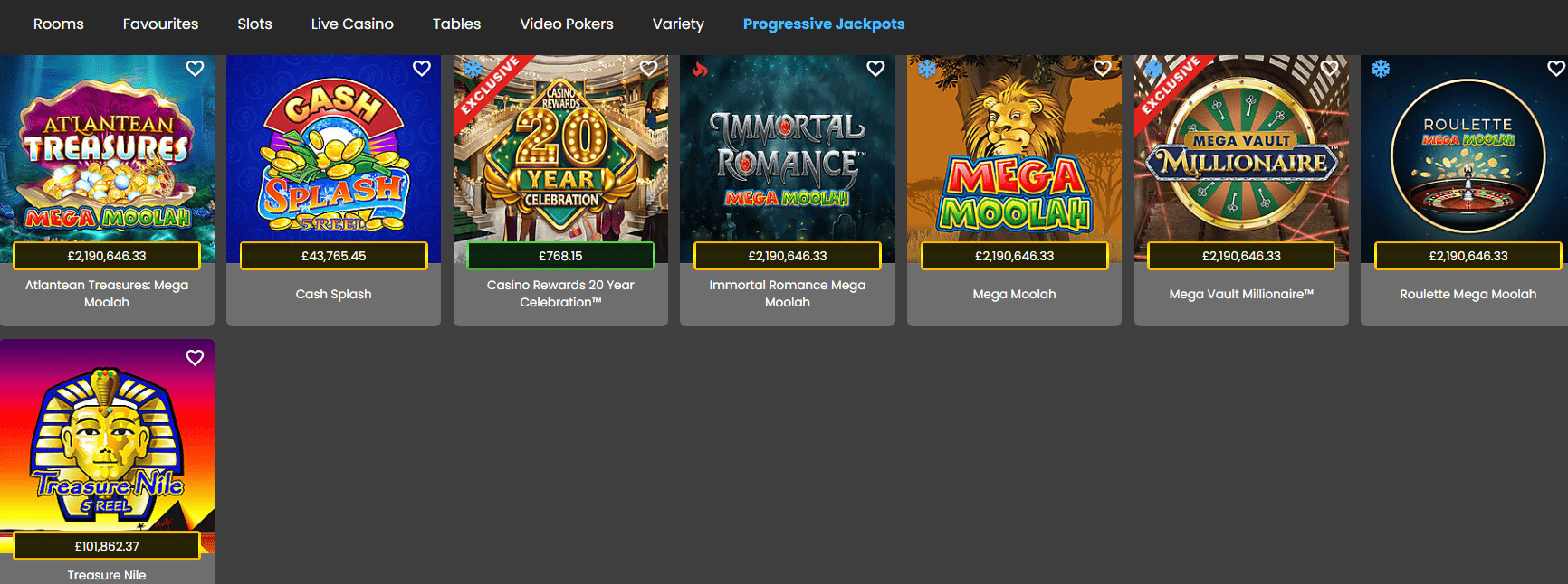 luxury casino progressive jackpots