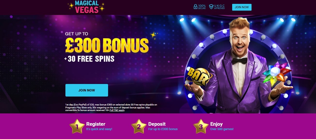 Magical Vegas Login Page