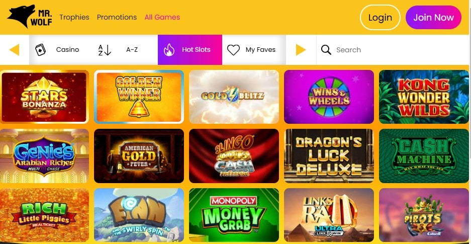 Mr Wolf Slots games