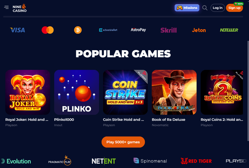 nine casino review