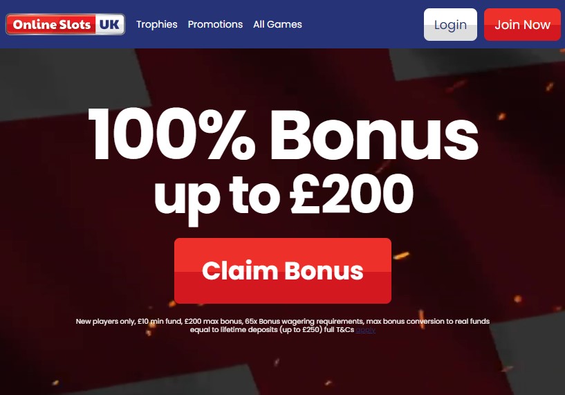 Online Slots UK Login Page