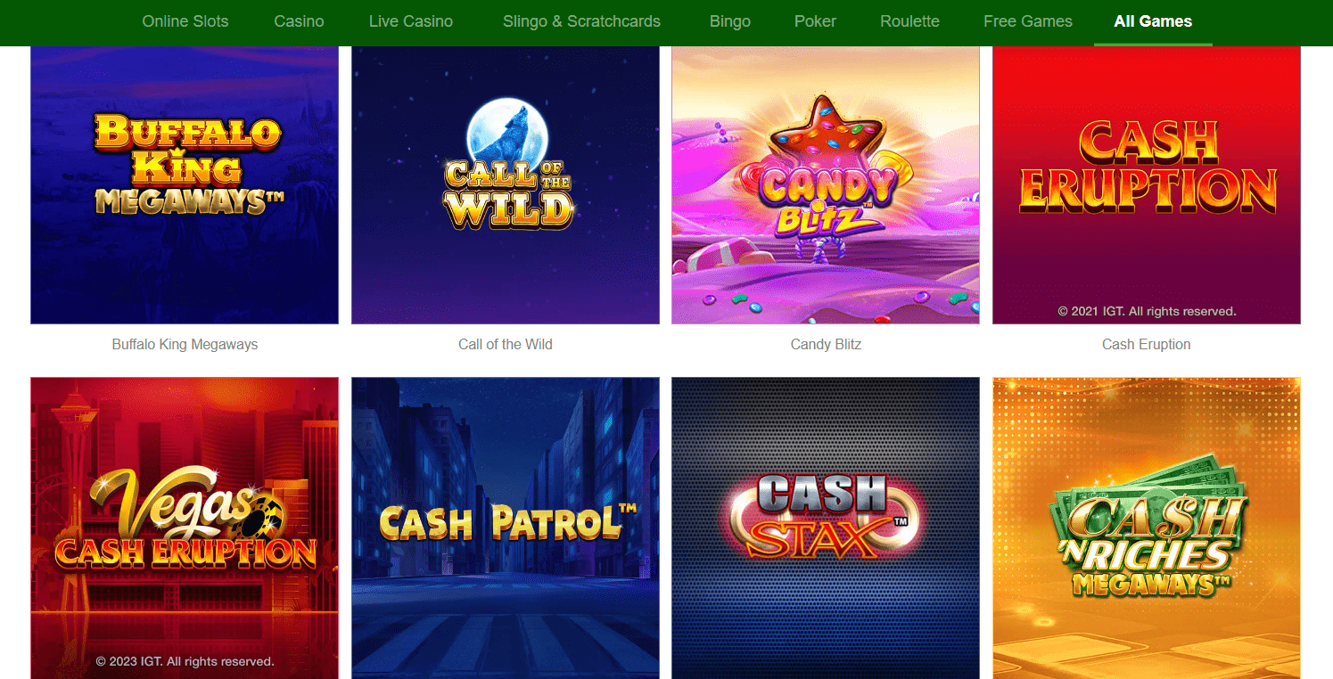 rainbow riches casino games