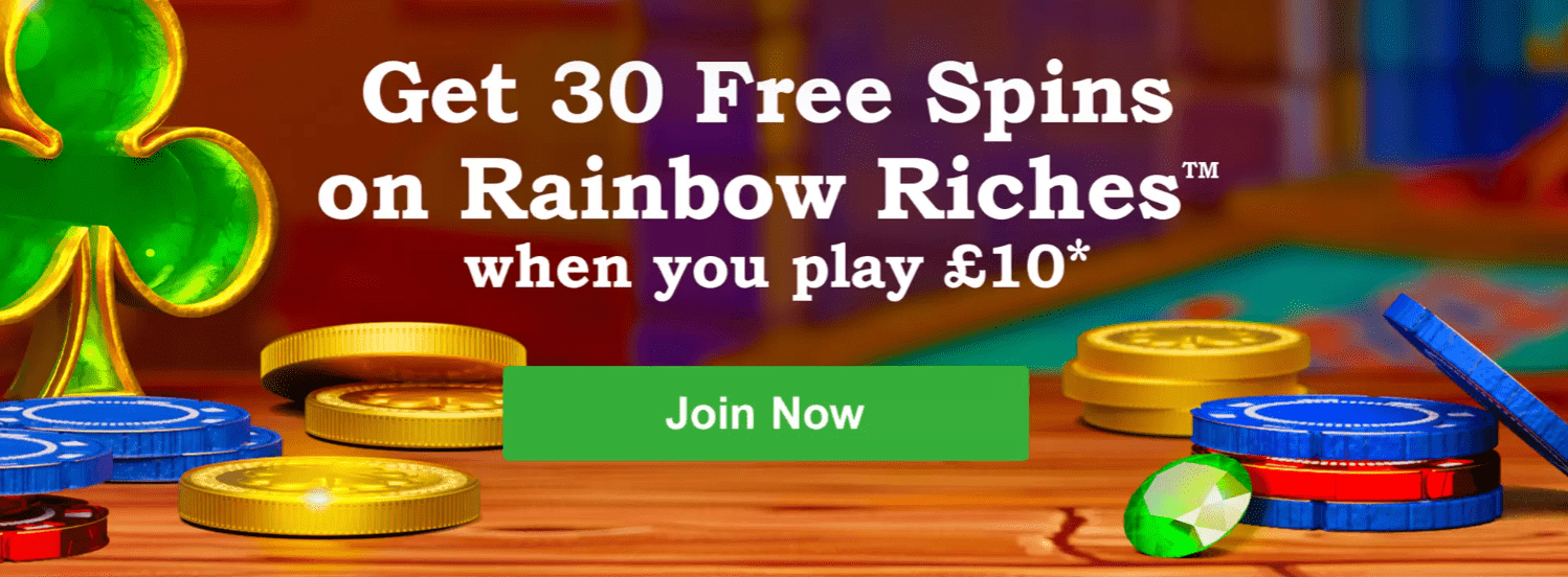 rainbow riches casino welcome bonus