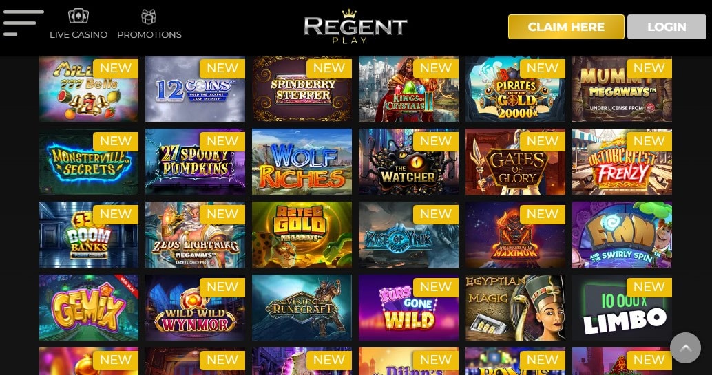 Regent Play Casino games