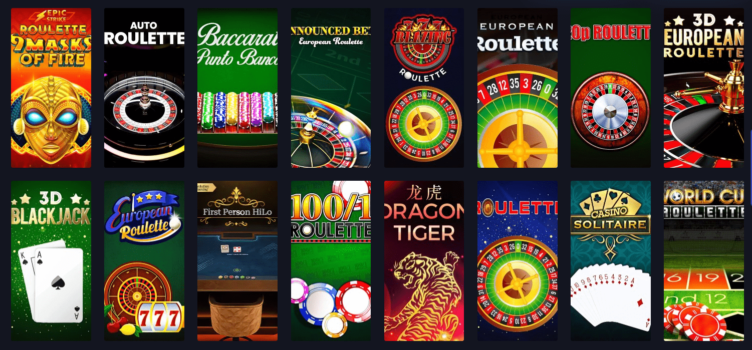 rh casino table games