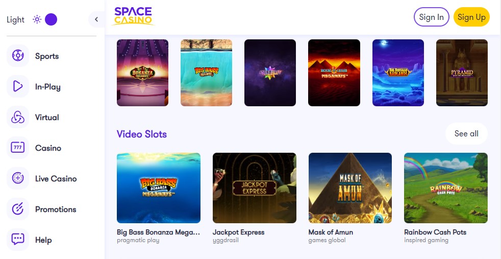 Space Casino review