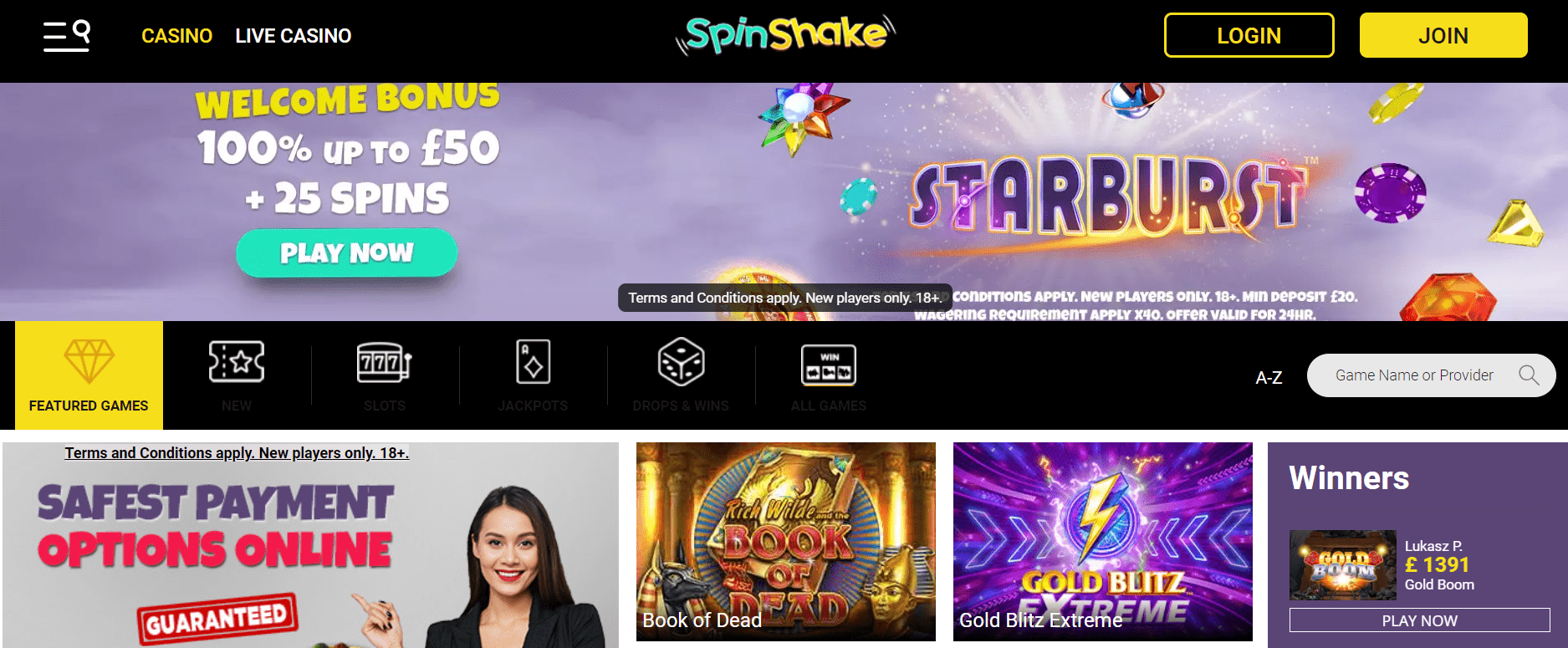 spinshake casino review