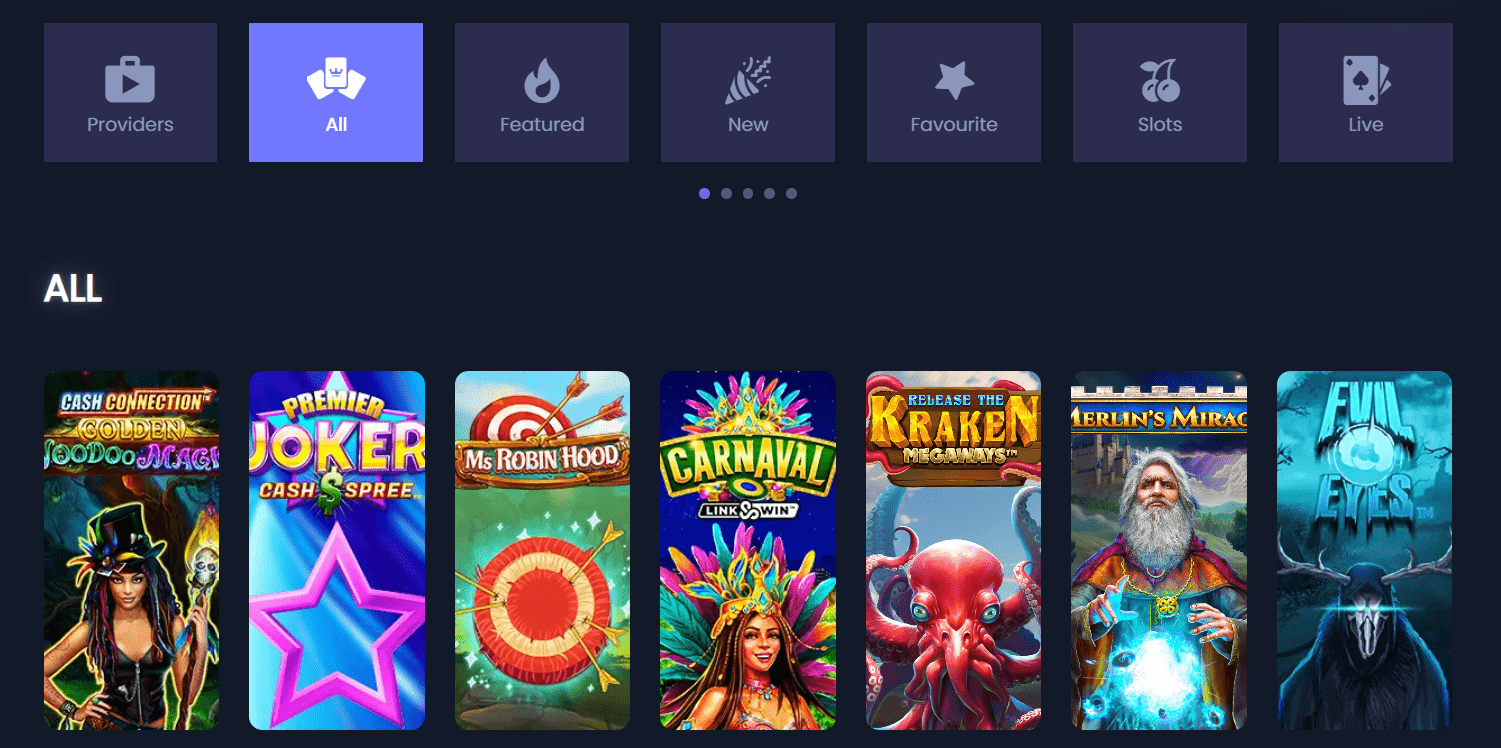 spinzwin game selection