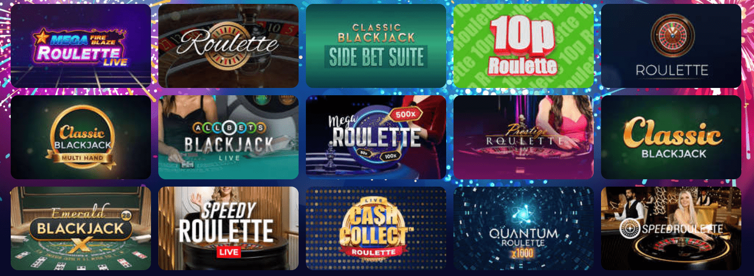 takeaway slots table and live games