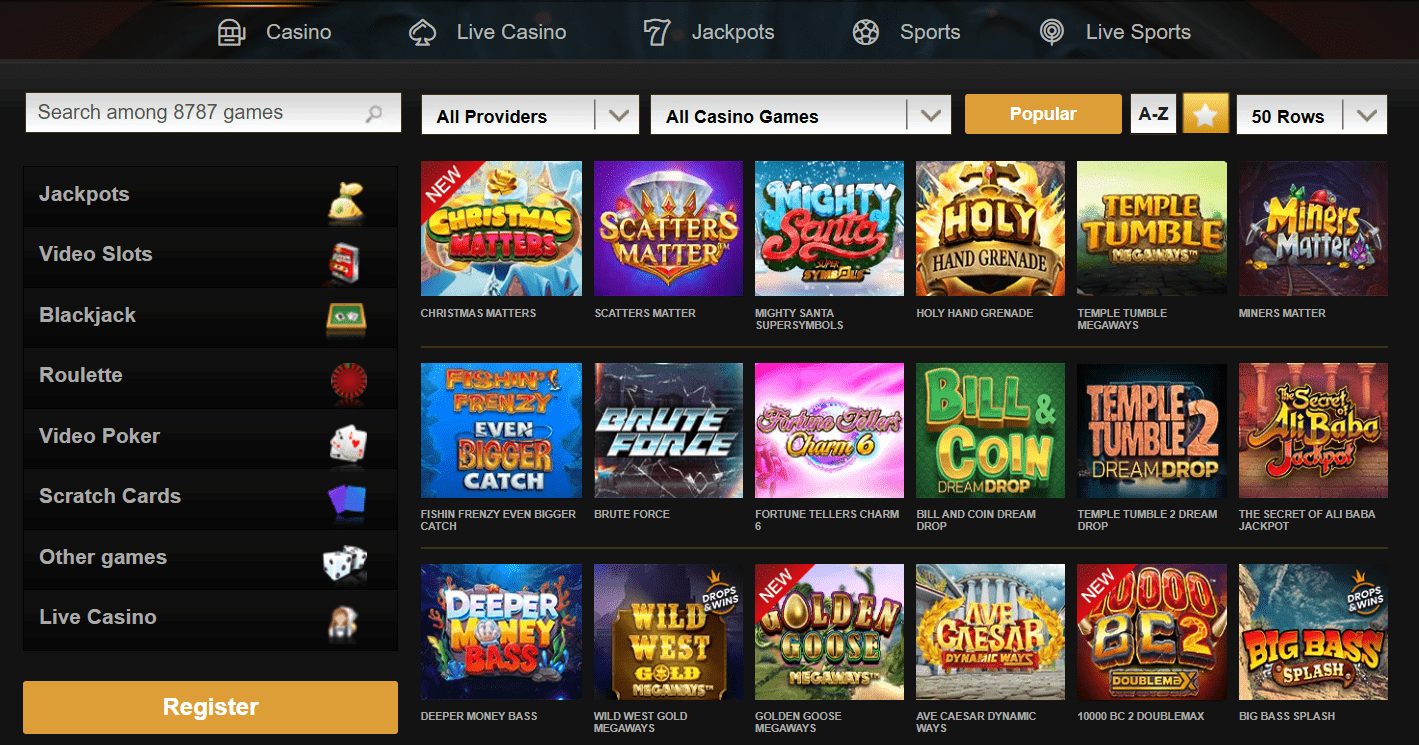 videoslots casino games