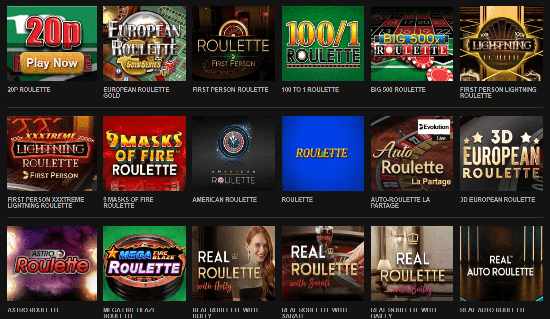 videoslots roulette games