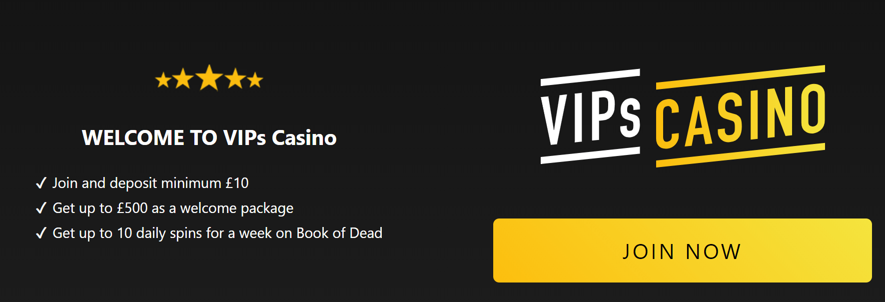 vips casino welcome offer