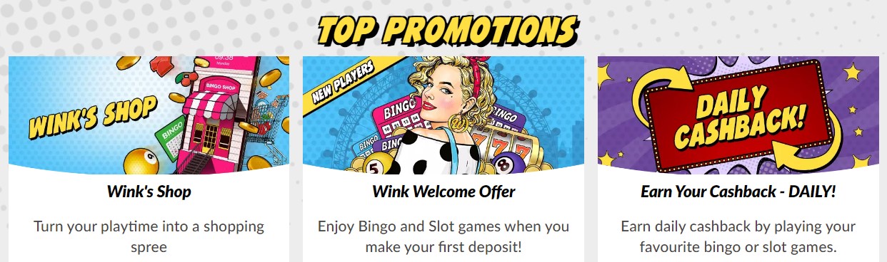 Wink Bingo Bonuses