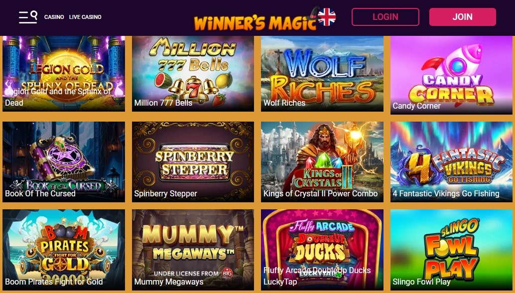 Winners Magic Casino games