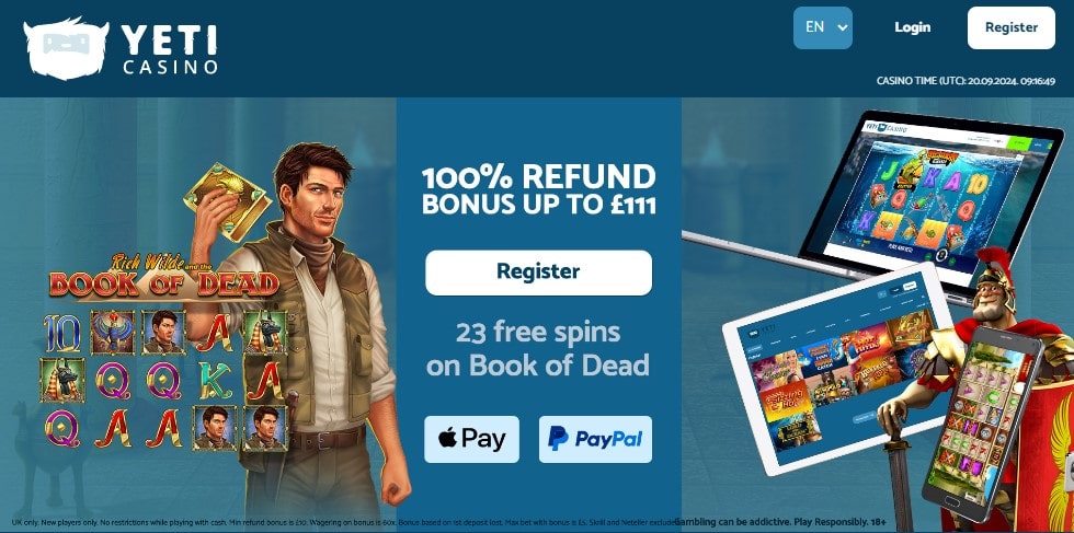 yeti casino free spins no deposit