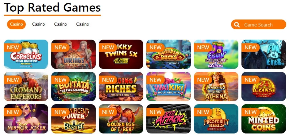 Zetbet casino games