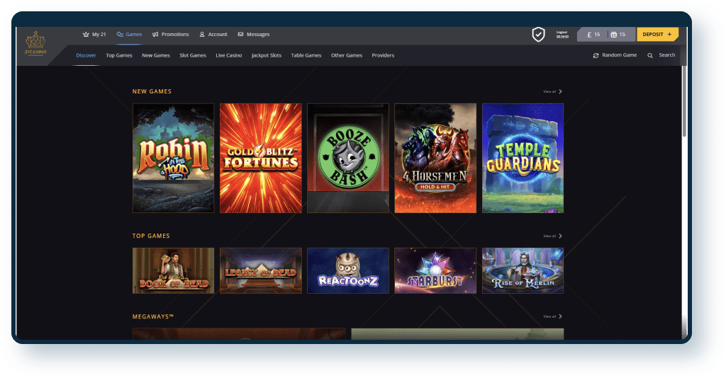 21 casino games