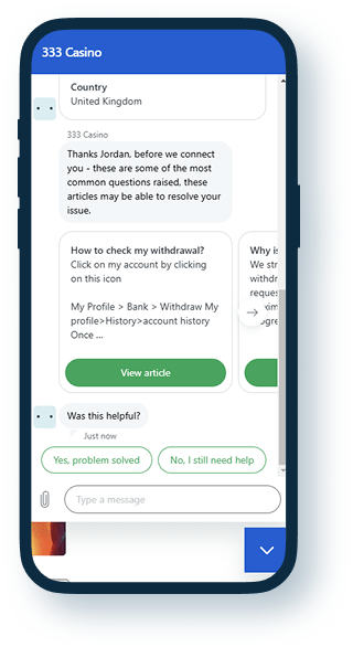 333 Casino Live Chat 2