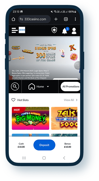 333 Casino mobile 3