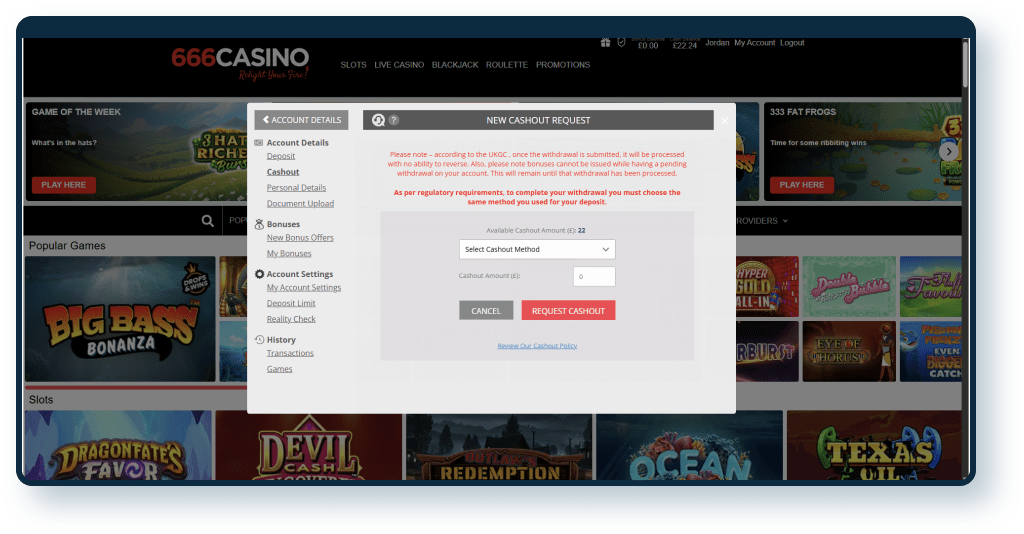666 Casino Withrdawal