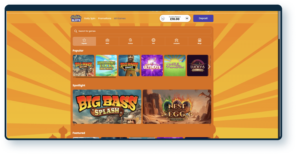 Aladdin Slots All Games