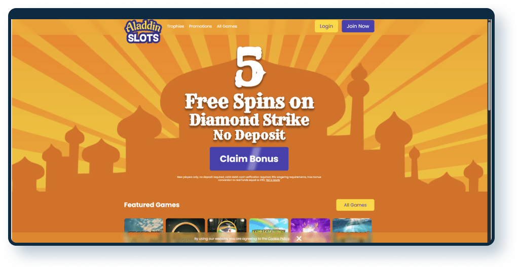 Aladdin Slots No Deposit Bonus Spins