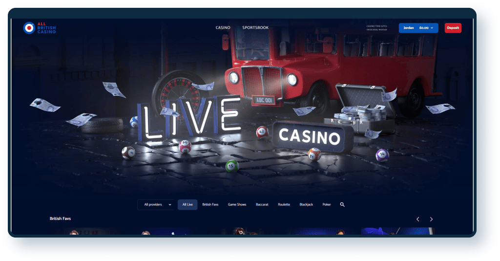 All British Casino Live Games