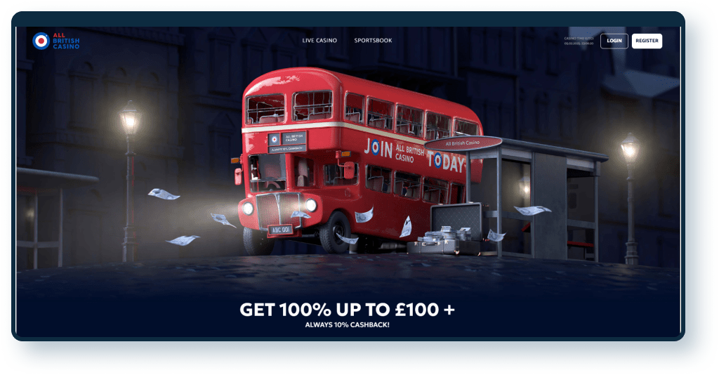 All British Casino Registration step 1