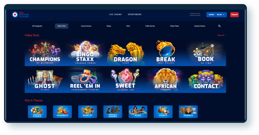 All British Casino Slot Games