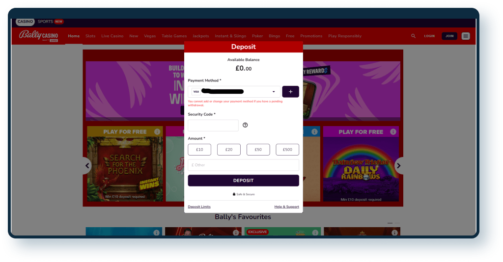 Bally Casino Deposit