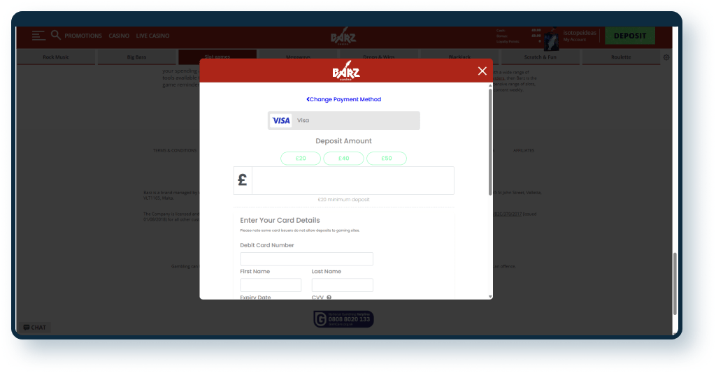 Barz Casino Deposit 2