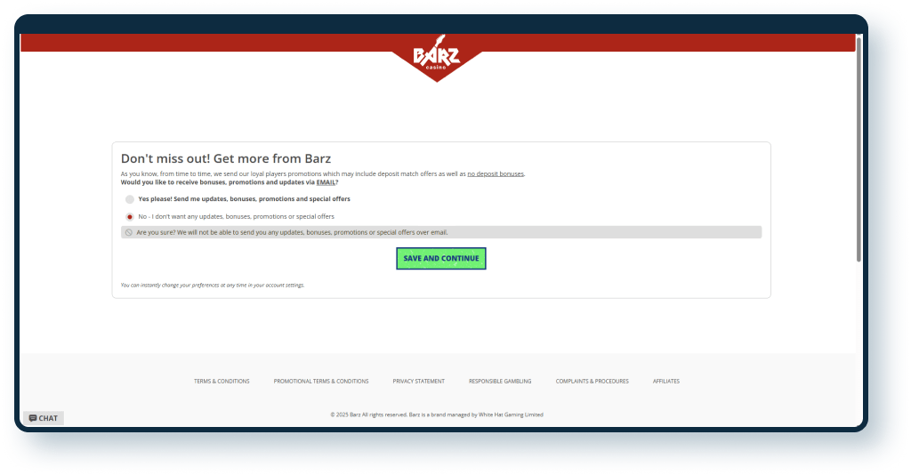 Barz Casino Promotion Updates