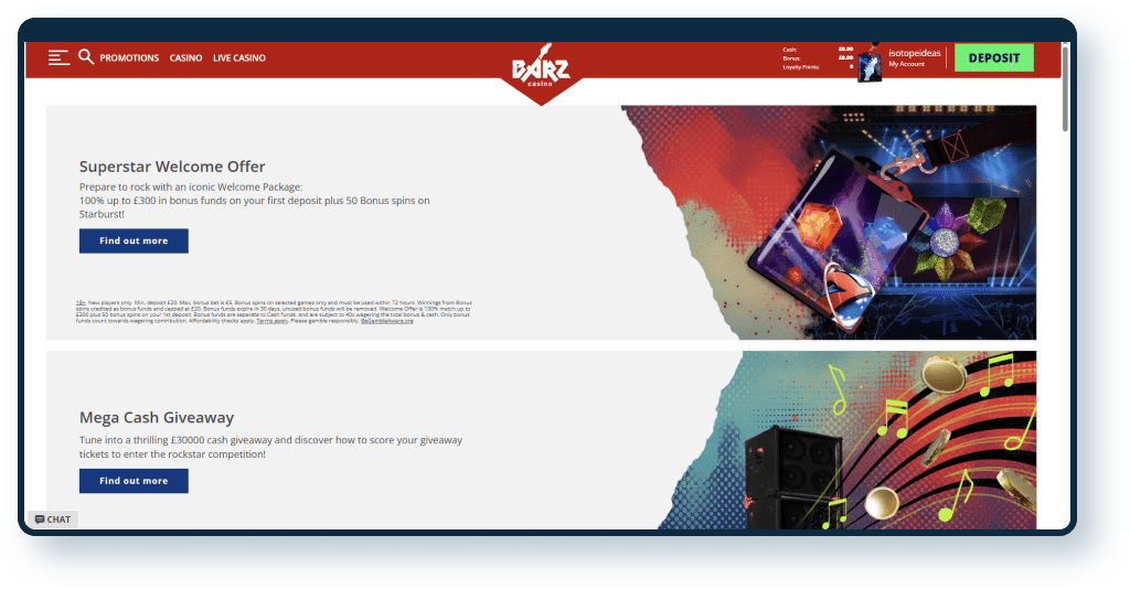 Barz Casino Promotions