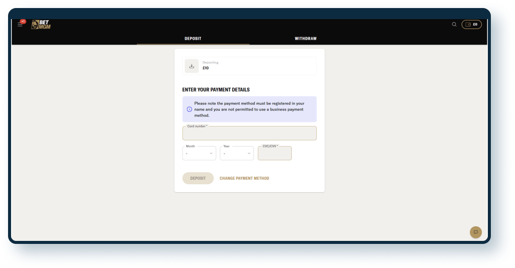 BetMGM Deposit 2