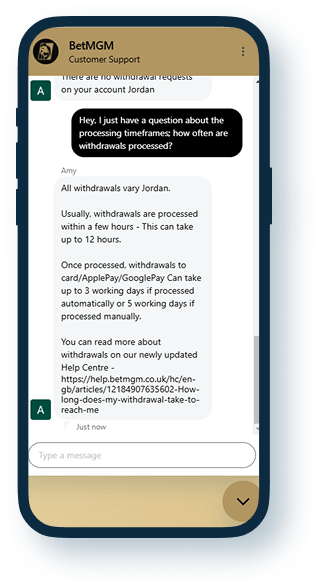 BetMGM Live Chat 2