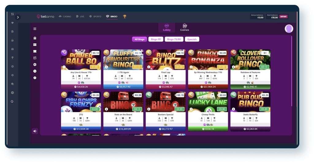 Betarno Bingo Games