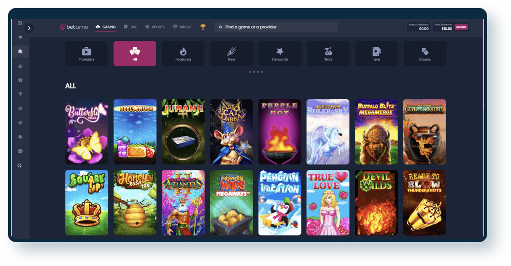 Betarno Casino Games
