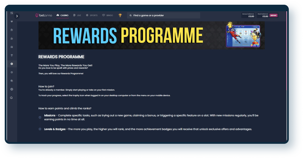 Betarno Rewards