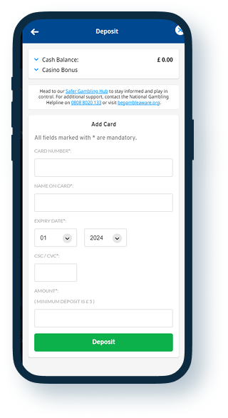 Betfred Casino deposit