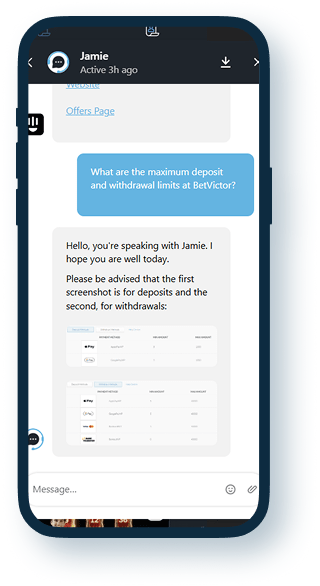 Betvictor Casino live support