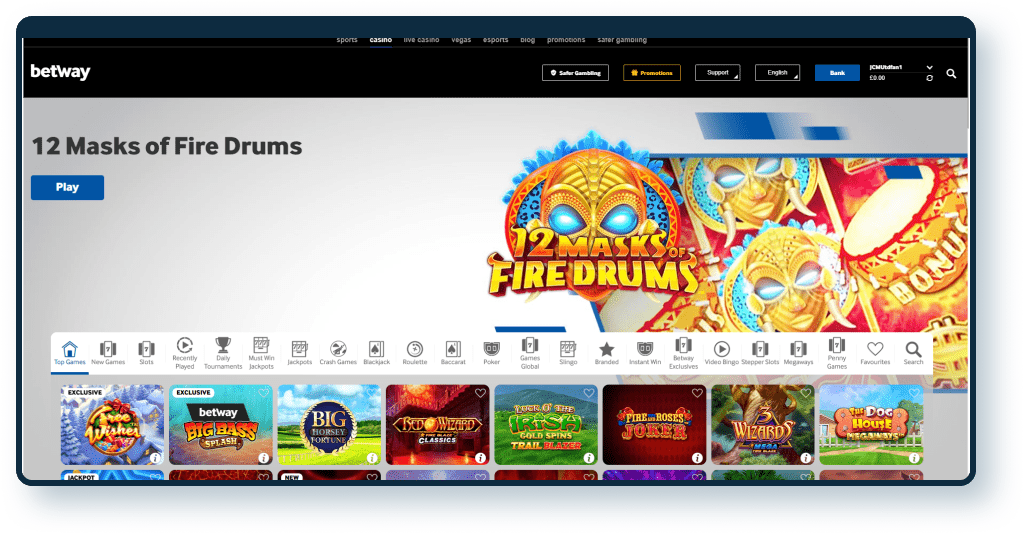 Betway Casino Review