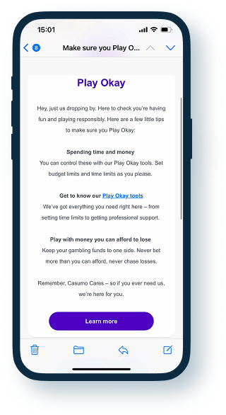 Casumo Casino Responsible gambling