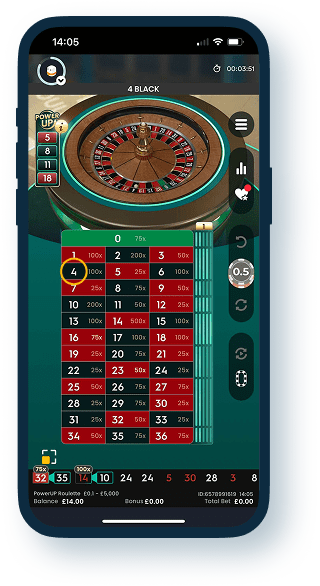 Power Up Roulette at Casumo Casino