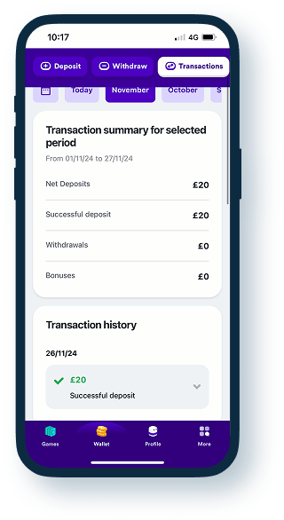 Casumo Casino Transaction