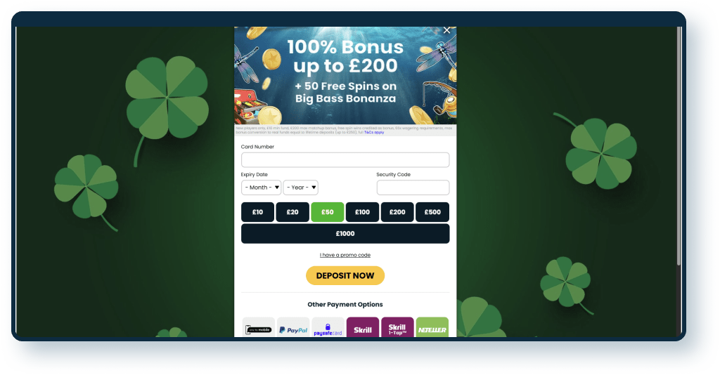 Clover Casino Registration step 4