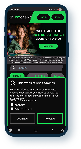 Ivy Mobile Casino 1